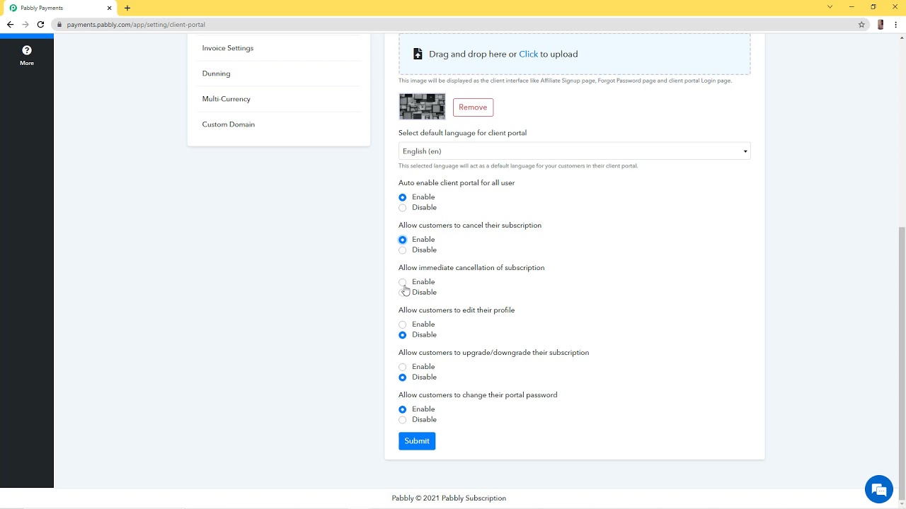How to set up Client Portal in Pabbly Subscription Billing