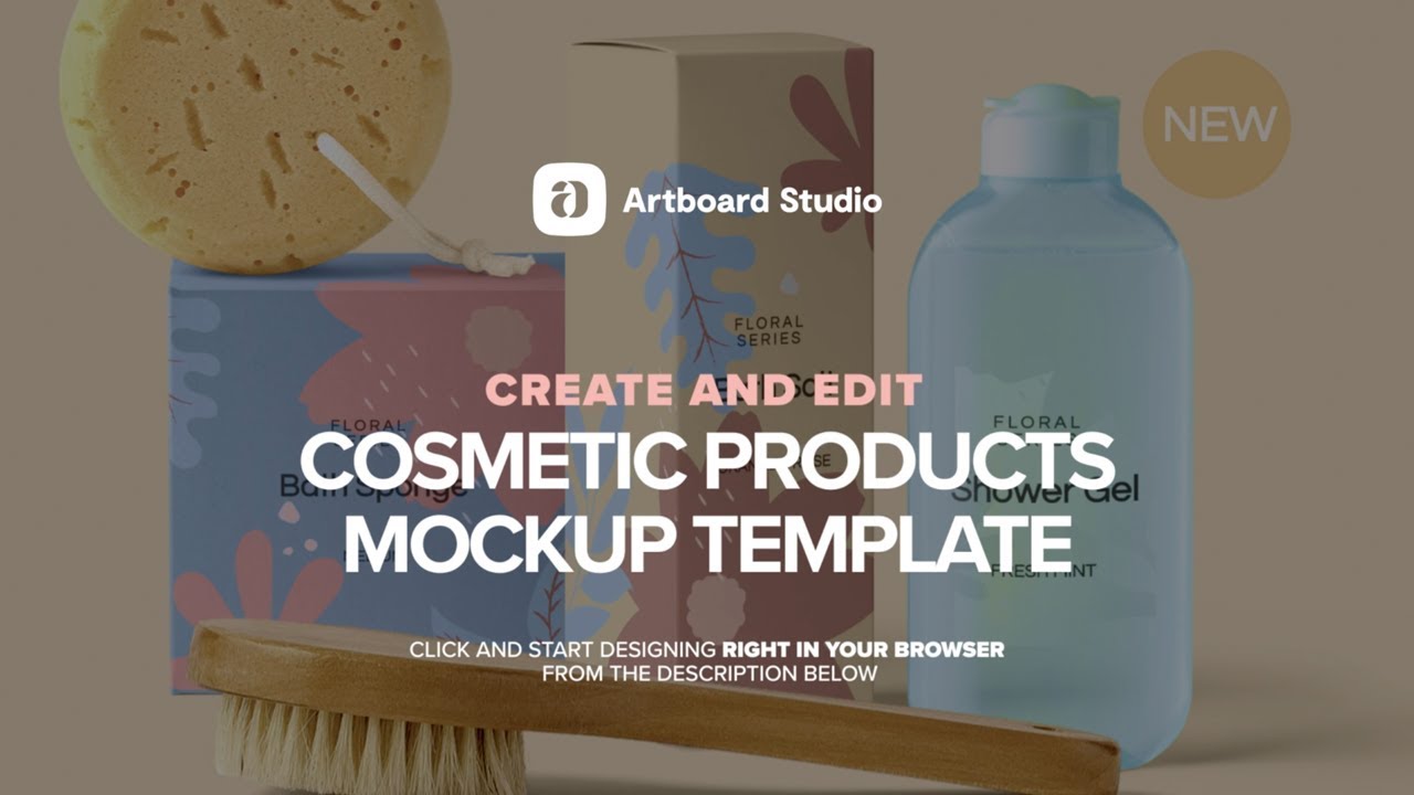 Create Cosmetic Products Mockup Template