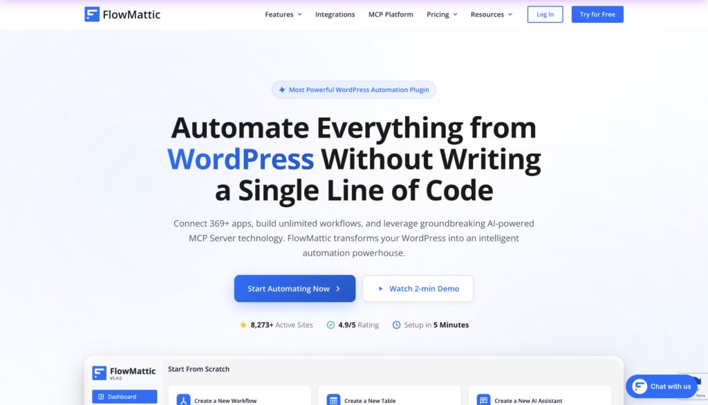 FlowMattic Uncanny Automator alternative for WordPress