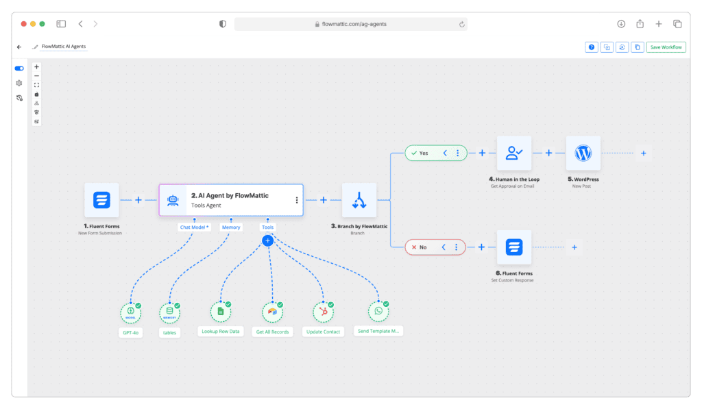 flowmattic ai agent